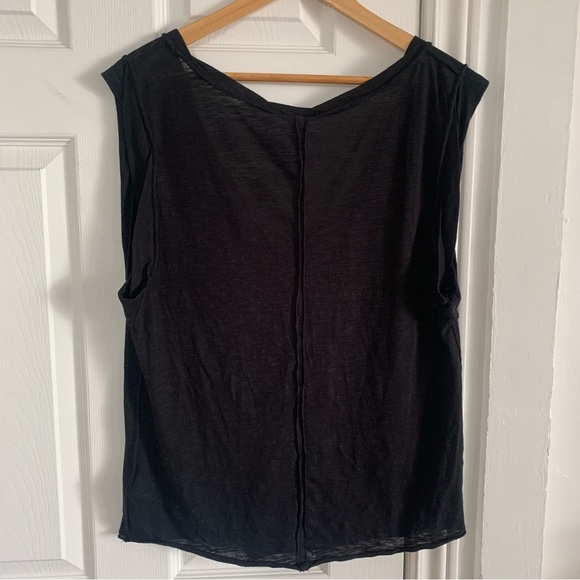 We The Free Black Burnout Sleeveless Shirt - Picture 7 of 10